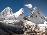 12 11 Pethangtse From Before And At Everest East Base Camp In Tibet As we trekked towards the Everest Kanghsung East Face Base Camp, Pethangtse (6738m) slowly separated itself from the surrounding peaks, looking very much like a perfect pyramid mountain. Pethangtse is sometimes likened to the classic Matterhorn on the Swiss Italian border, with the Shartse Glacier lapping at its feet. The 1921 British Everest Expedition named this mountain after the Pethang Ringmo campsite where the British were camped.